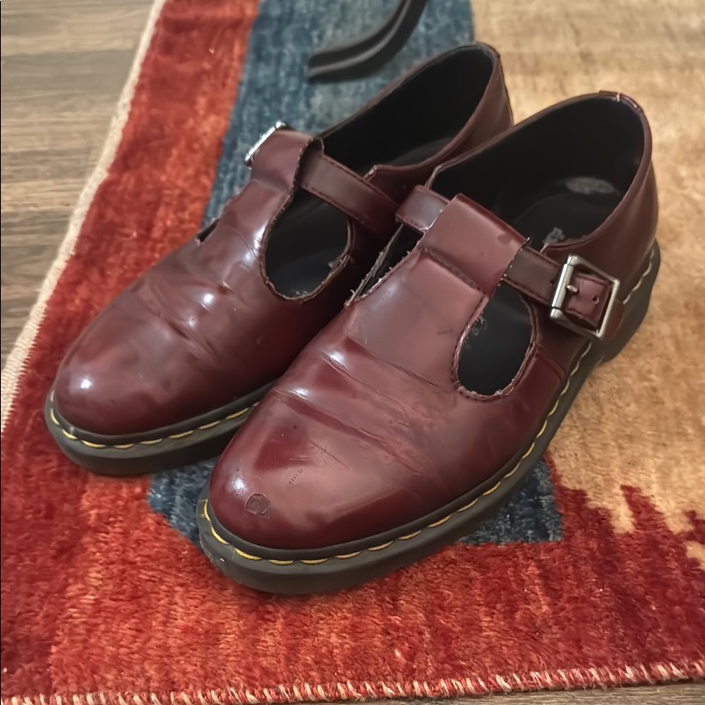 Vegan Oxblood Dr.Martens Mary Jane's